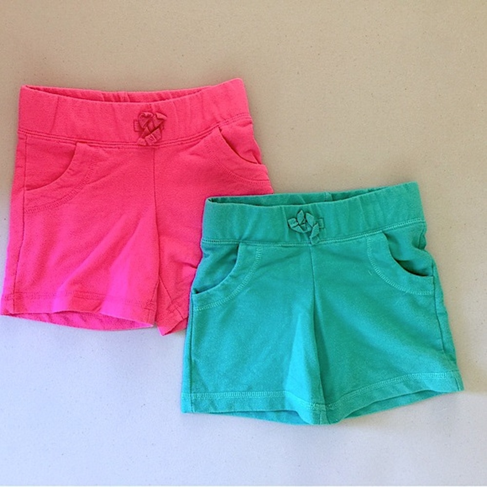 Bundle Knit Shorts Girls XS 4/5 Teal Pink CIRCO